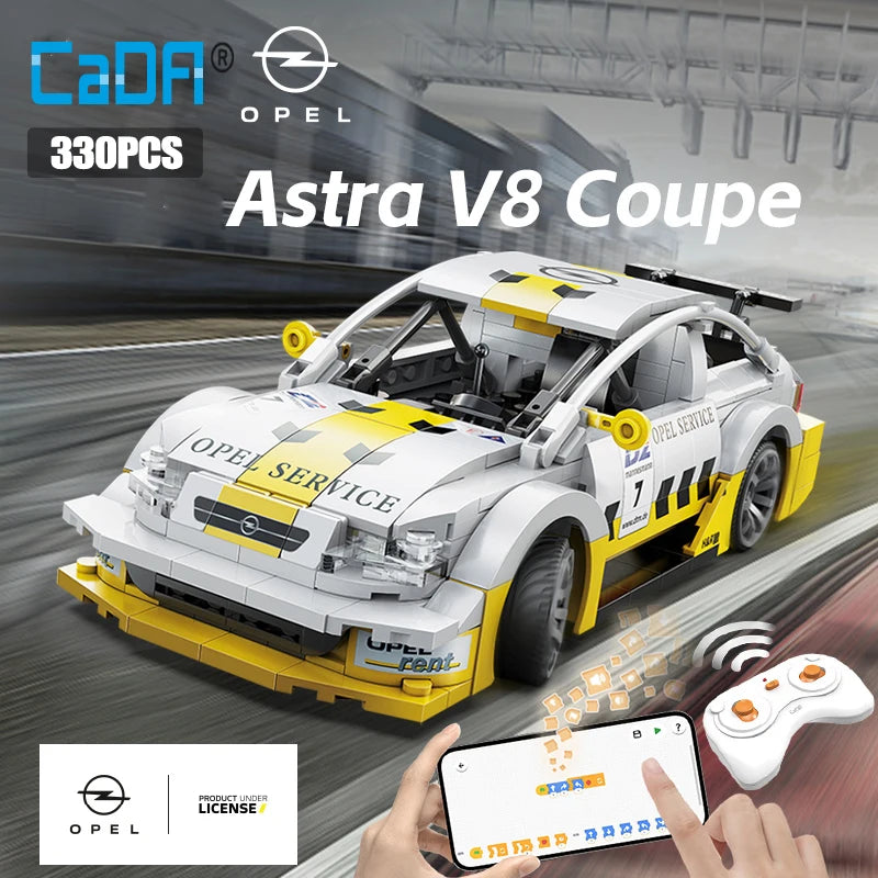 Cada Opel Astra V8 Coupe Champion Vehicle Building Blocks City Remote Control Racing Car RC Super Sports Car Children Bricks Toy - CADA BRICKS®