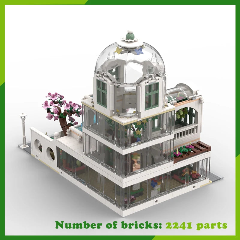 MOC Building Blocks Botanical Garden Urban Architecture Landscape Model DIY Bricks Creative Assembly Toys Xmas Gifts 2241PCS