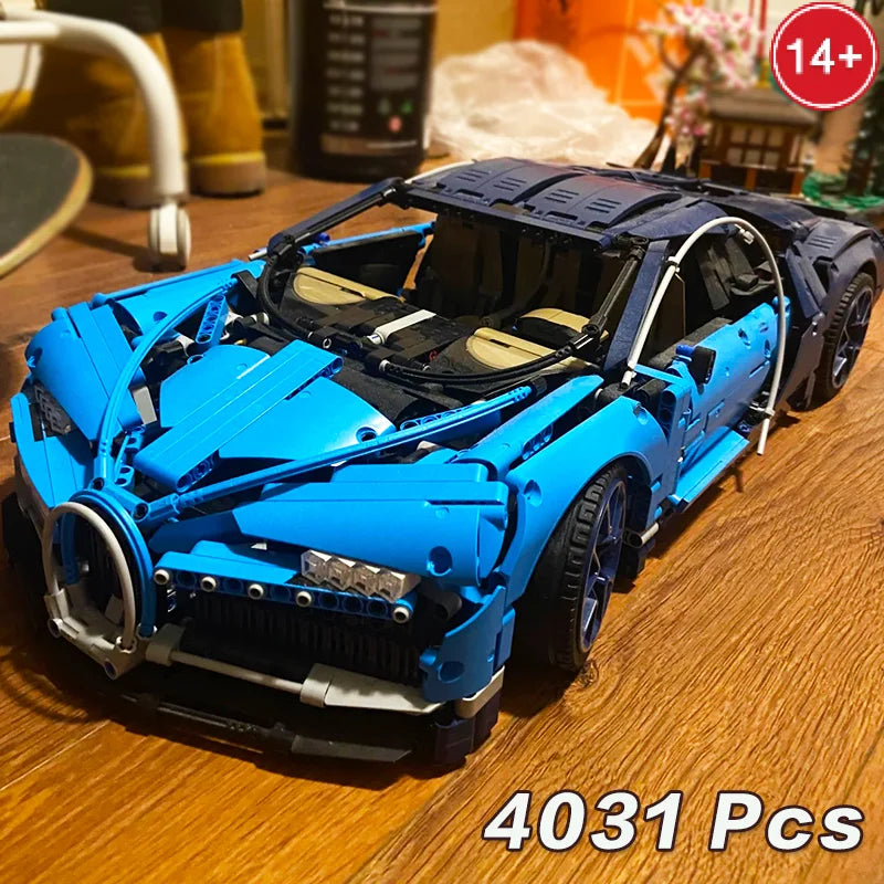 2025 NEW 4031PCS compatible with 42083 blue sports car model building blocks, car racing assembly, boys' supercars, adult gifts