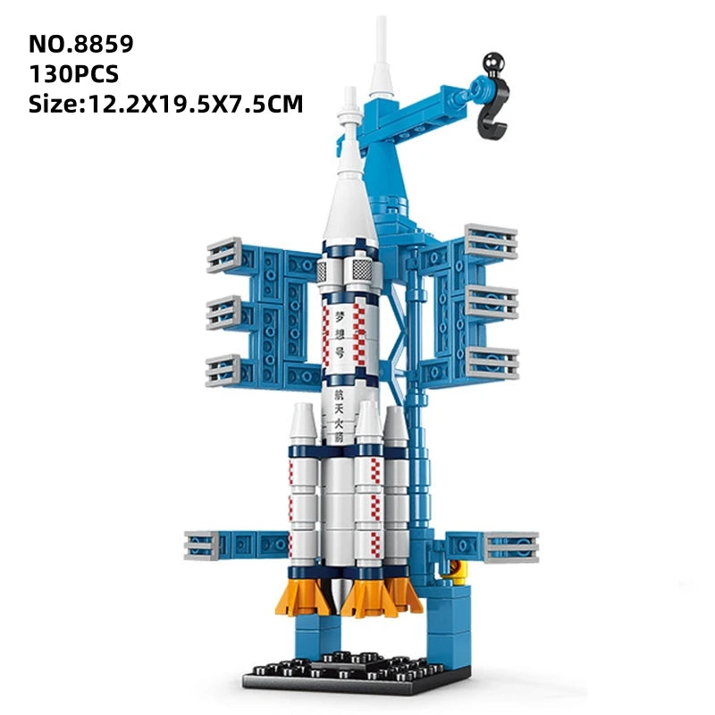Space Astronaut Spaceman City Building Blocks Shuttle Satellite Rocket Space Station Saturn Figure Bricks Gift for Adult Man