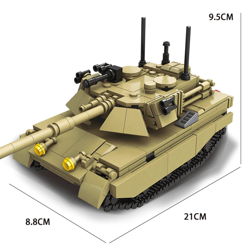605pcsM1A2 Main Battle Tank Set Children's educational building block toy Christmas gift Birthday gift