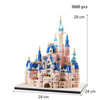 6300PCS Light Large Castle Micro Building Blocks Pink Series Castle Church Diamond Blocks Construction Toys for Girls Adult Gift