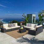 Santa Cruz Outdoor 8-piece Sectional Set