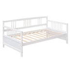 Modern Solid Wood Daybed, Multifunctional Twin Size, White Finish, Durable Pine Construction