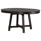 Gia Round Extendable Dining Table with 16' Leaf Wood, Espresso