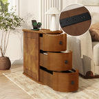 End Table with Charging Station, Sofa Side Table with Drawers, No Assembly Required, Expect Arrival Date (2025/5/27)